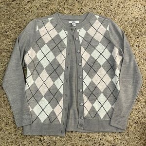 Croft & Barrow | PXS | Diamond Pattern | Button Up | Cardigan |